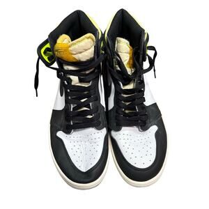 Jordan 1 Retro High White Black Volt University Gold Sneakers Men's Size 12